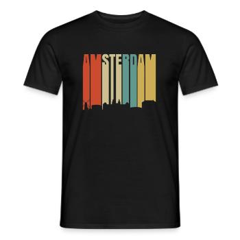 Amsterdam - T-shirt homme - noir - Devant - AI Model Male 178 light (178cm)