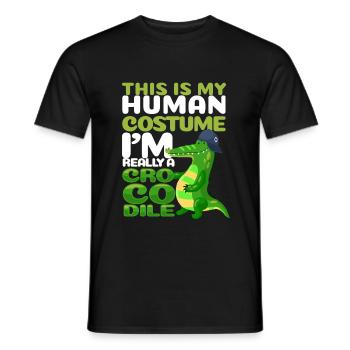 crocodile - T-shirt homme - noir - Devant - AI Model Male 178 light (178cm)