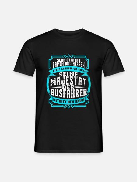 Busfahrer - Männer T-Shirt - Schwarz