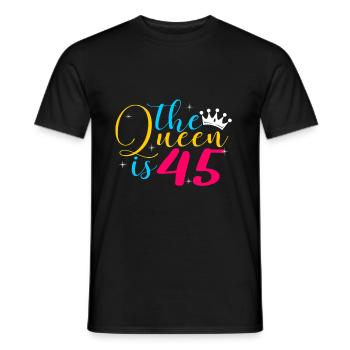 45th birthday - Men's T-Shirt - black - Front - AI Model Male 178 light (178cm)