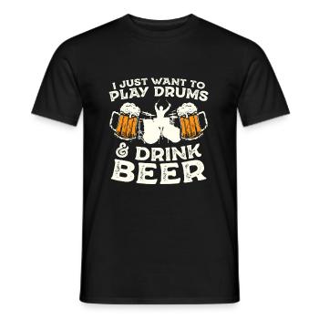 Drummer drummer drummer gift - Men's T-Shirt - black - Front - AI Model Male 178 light (178cm)