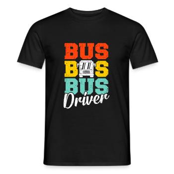 Busman - Men's T-Shirt - black - Front - AI Model Male 178 light (178cm)