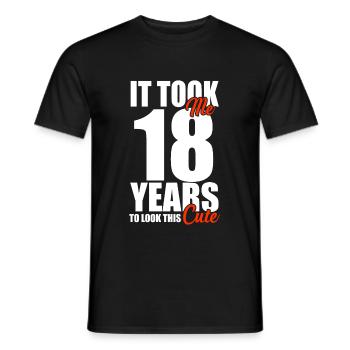 18th birthday - Men's T-Shirt - black - Front - AI Model Male 178 light (178cm)