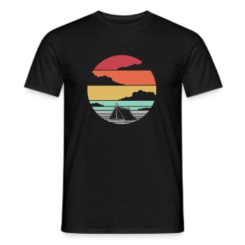 Campen Camping Campingplatz Geschenk Geschenkidee - Männer T-Shirt - Schwarz - Vorne - AI Model Male 178 light (178cm)