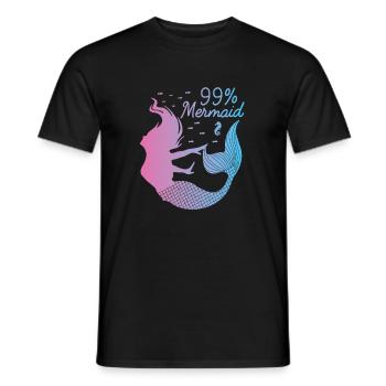 sirène - T-shirt homme - noir - Devant - AI Model Male 178 light (178cm)