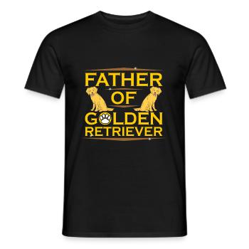Golden retriever - T-shirt uomo - nero - Fronte - AI Model Male 178 light (178cm)