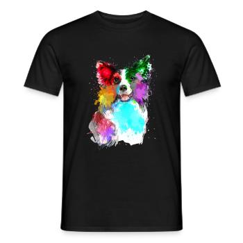 Border Collie - Men's T-Shirt - black - Front - AI Model Male 178 light (178cm)