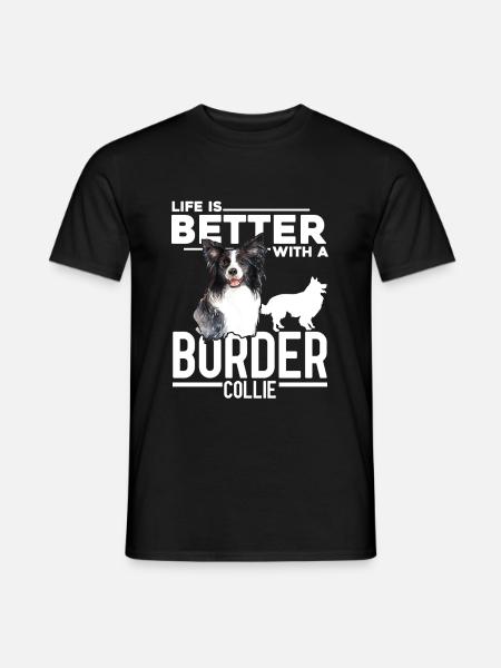 Border Collie - Men's T-Shirt - black