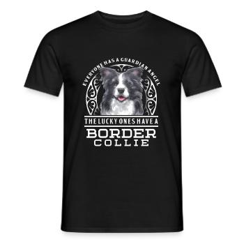 Border Collie - T-shirt uomo - nero - Fronte - AI Model Male 178 light (178cm)