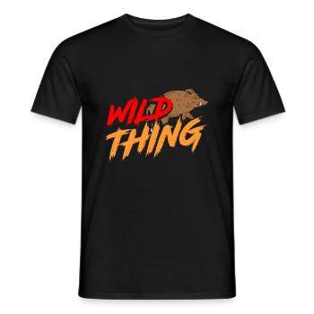 Wild boar - Men's T-Shirt - black - Front - AI Model Male 178 light (178cm)