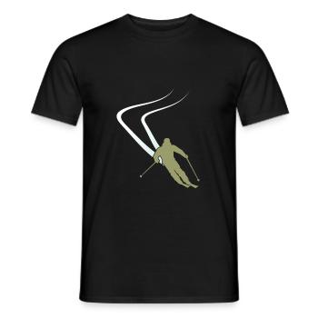 Ski Ski Conduite Ski Drôle Hiver Sports d'hiver - T-shirt homme - noir - Devant - AI Model Male 178 light (178cm)