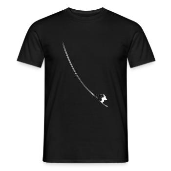 Ski Ski Fahren Skifahren Lustig Winter Wintersport - Männer T-Shirt - Schwarz - Vorne - AI Model Male 178 light (178cm)