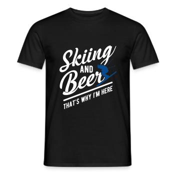 ski - T-shirt homme - noir - Devant - AI Model Male 178 light (178cm)