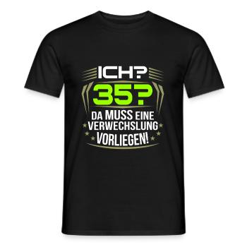 35. Geburtstag - Männer T-Shirt - Schwarz - Vorne - AI Model Male 178 light (178cm)