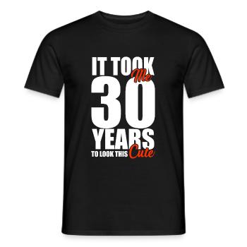 30th birthday - Men's T-Shirt - black - Front - AI Model Male 178 light (178cm)