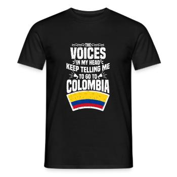 Kolumbien - Männer T-Shirt - Schwarz - Vorne - AI Model Male 178 light (178cm)