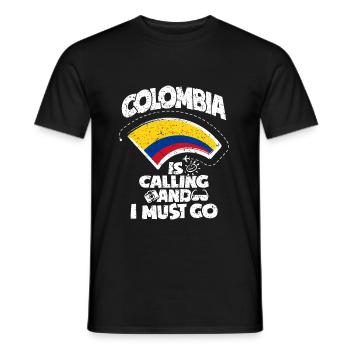 Kolumbien - Männer T-Shirt - Schwarz - Vorne - AI Model Male 178 light (178cm)