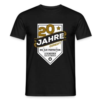 20. Geburtstag - Männer T-Shirt - Schwarz - Vorne - AI Model Male 178 light (178cm)