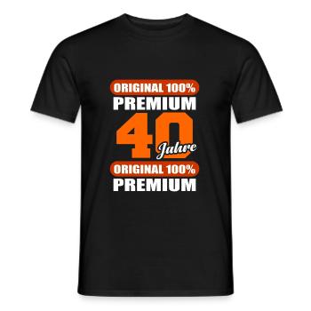 40ème anniversaire - T-shirt homme - noir - Devant - AI Model Male 178 light (178cm)