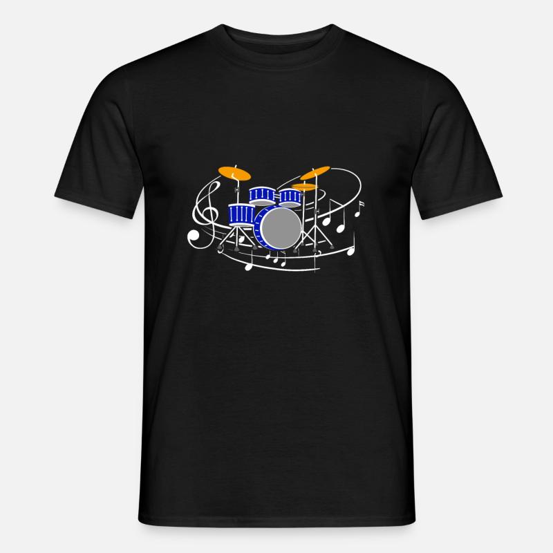Schlagzeug - Männer T-Shirt - Schwarz