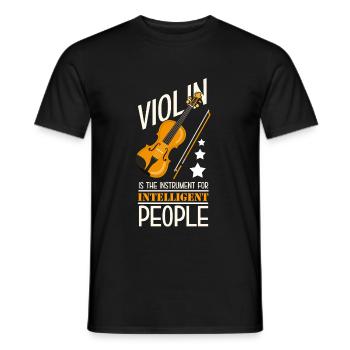 Geige - Männer T-Shirt - Schwarz - Vorne - AI Model Male 178 light (178cm)