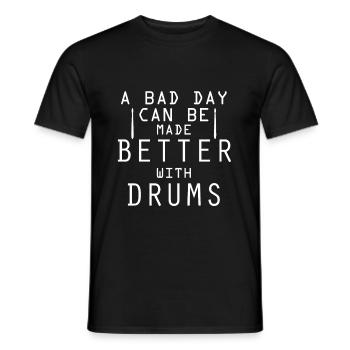 batterie - T-shirt homme - noir - Devant - AI Model Male 178 light (178cm)