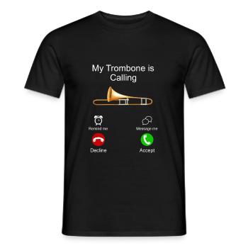 Posaune - Männer T-Shirt - Schwarz - Vorne - AI Model Male 178 light (178cm)
