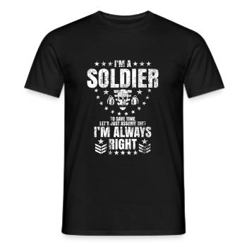 Soldat Militär Bund Geschenk - Männer T-Shirt - Schwarz - Vorne - AI Model Male 178 light (178cm)