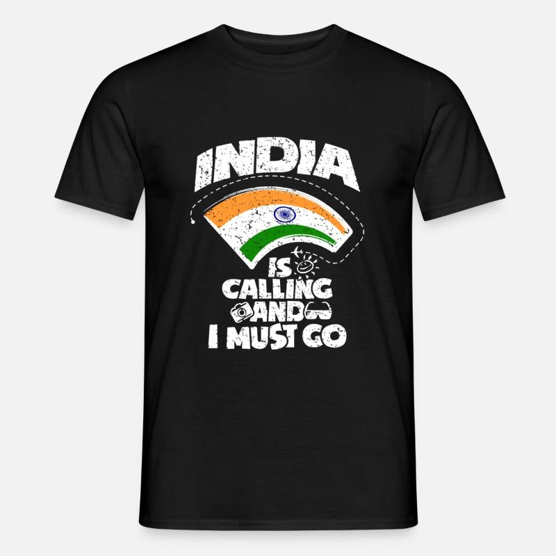 Indien - Männer T-Shirt - Schwarz