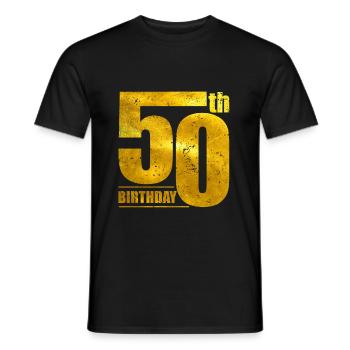 50ème anniversaire - T-shirt homme - noir - Devant - AI Model Male 178 light (178cm)