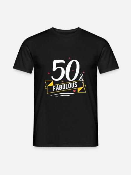 50th birthday - Men's T-Shirt - black
