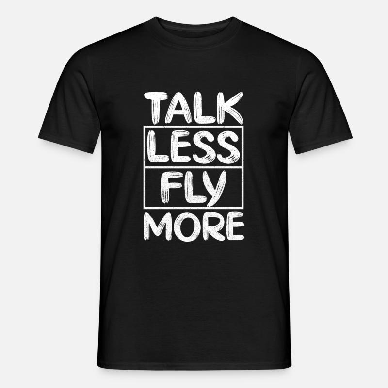 Flugzeug - Männer T-Shirt - Schwarz