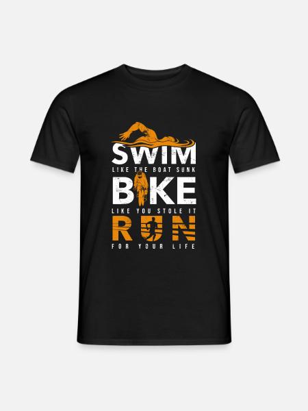 Triathlon - Männer T-Shirt - Schwarz