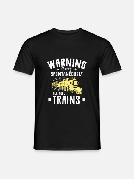 Train trains model railroad railway gift - Men's T-Shirt - black