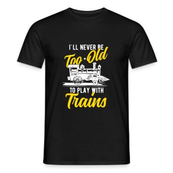 Train trains train modèle - T-shirt homme - noir - Devant - AI Model Male 178 light (178cm)
