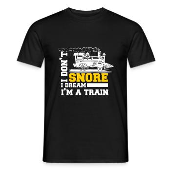 Train trains train modèle - T-shirt homme - noir - Devant - AI Model Male 178 light (178cm)