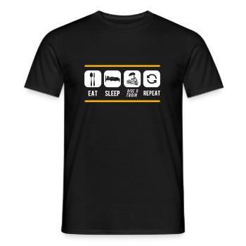 Train trains train modèle - T-shirt homme - noir - Devant - AI Model Male 178 light (178cm)