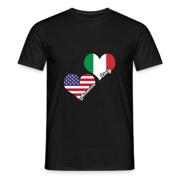 Italie Amérique - T-shirt homme - noir - Devant - AI Model Male 178 light (178cm)