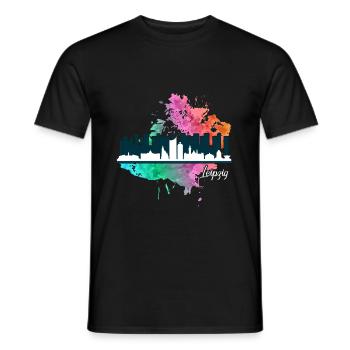 Leipzig - T-shirt homme - noir - Devant - AI Model Male 178 light (178cm)