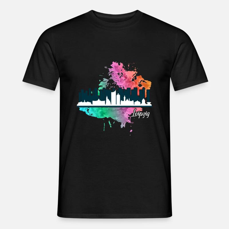 Leipzig - Männer T-Shirt - Schwarz