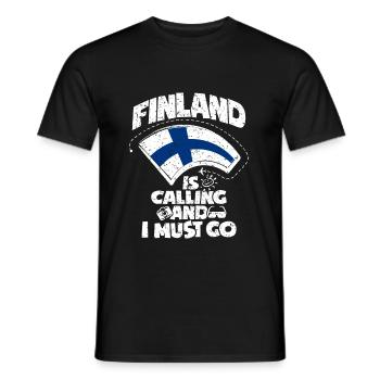 Finnland - Männer T-Shirt - Schwarz - Vorne - AI Model Male 178 light (178cm)