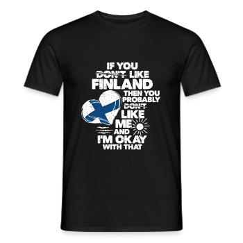 Finlande - T-shirt homme - noir - Devant - AI Model Male 178 light (178cm)