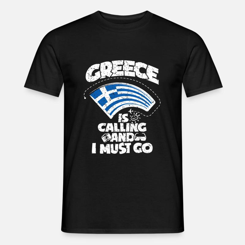 Griechenland - Männer T-Shirt - Schwarz