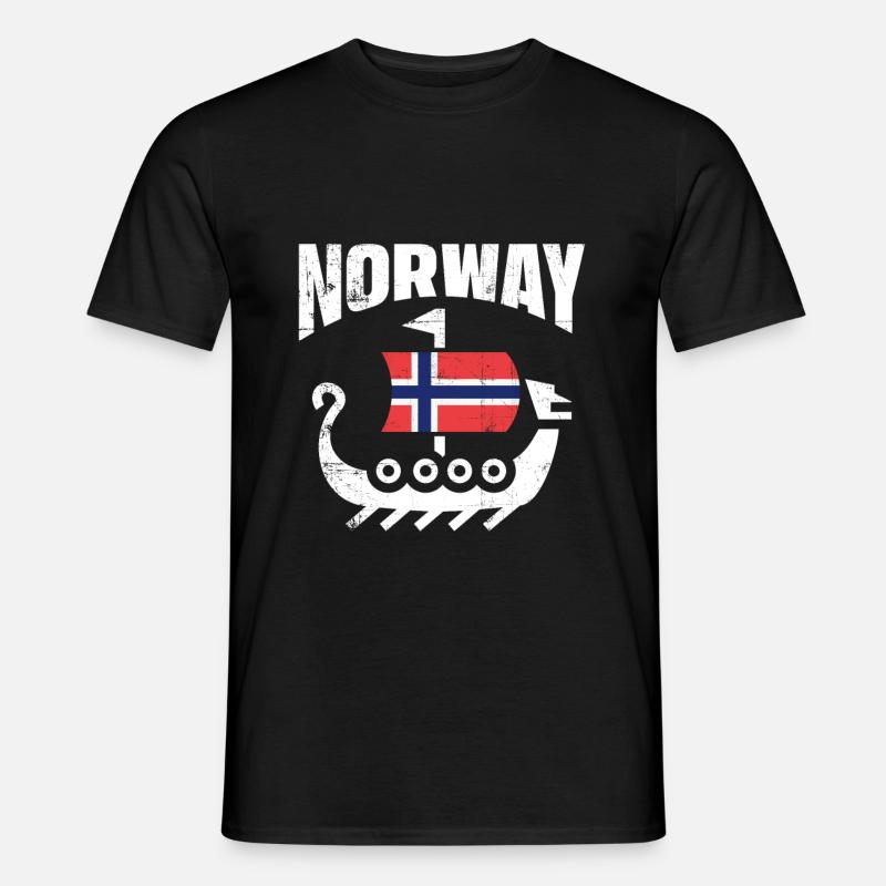 Norwegen - Männer T-Shirt - Schwarz