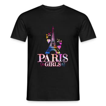 Paris - Men's T-Shirt - black - Front - AI Model Male 178 light (178cm)