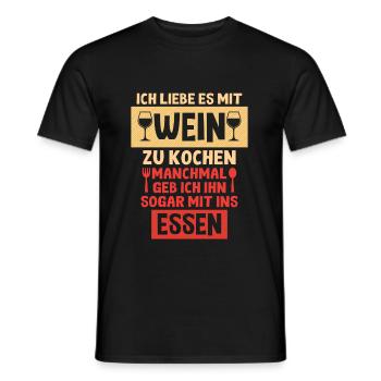 Wein - Männer T-Shirt - Schwarz - Vorne - AI Model Male 178 light (178cm)