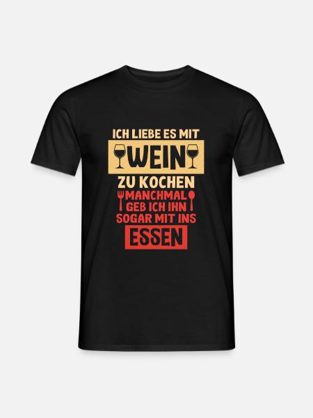 Wein - Männer T-Shirt - Schwarz