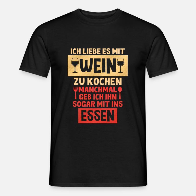 Wein - Männer T-Shirt - Schwarz