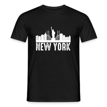 New York - Männer T-Shirt - Schwarz - Vorne - AI Model Male 178 light (178cm)
