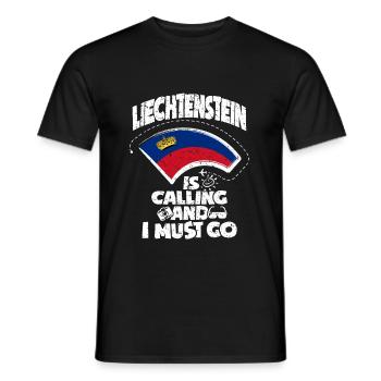 Liechtenstein - Men's T-Shirt - black - Front - AI Model Male 178 light (178cm)